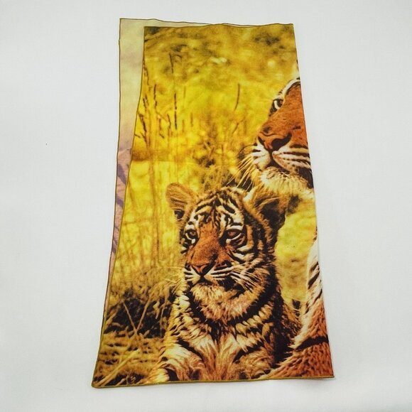 Bengal Tiger Handkerchief Hankie Bandana Square India Nepal Wild Animal Tapestry - Picture 4 of 10